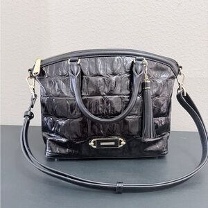 Duxbury Satchel in Black Castle View by Brahmin ‼️ LIKE NEW‼️- includes dust bag